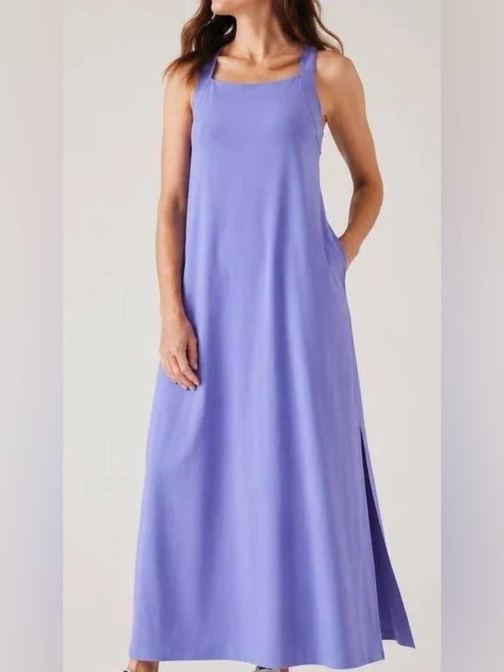 NWOT Athleta Arrival Lavender Maxi Dress with Pockets 2X - Picture 4 of 11